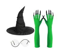 Generico Witch Costume Adult - Witch Costume Women | Halween Witches Costumi, Stretches Costumi Set Di Occhiali, Outfit Halloween Outfit Play Oggetti