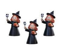 Generico Witch Decor, Cute Figurines, Miniature Statue Set with 1.34x1.34x2.44 Inches, Party Supplies for Indoor, Outdoor, Garden, Bookshelf, Table, Desk, Yard, Apartment, Fireplace Display