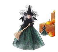 Generico Witch Doll Decor - Spooky Tree Top Ornament, Creepy Desktop Statue | Exquisite Gauze Lace Skirt Pointed Hat Design | Desktop Tabletop Haunted House, Creepy Table Centerpiece Halloween Witch Doll