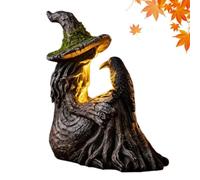 Generico Witch Figurines Spooky Resin Gothic with LED Lights Decor Desk