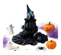 Generico Witch Hat Gothic Pleated Wide Brim Halloween - Butterfly Headwear | Whimsical Cosplay Headwear Party Props for Stage Role Play Party Fancy Ball Carnival