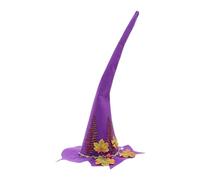 Generico Witch Hat - Halloween Witch Hat | Halloween Wide Brim Witchh Hats With Maple Leaves, Cosplay Headwear Dress Up For Party Ladies Adults Photography Stage Haunted House Events Masquerade