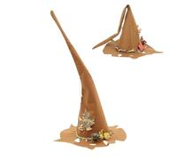 Generico Witch Hat - Halloween Witch Hat | Halloween Wide Brim Witchh Hats With Maple Leaves, Cosplay Headwear Dress Up For Party Ladies Adults Photography Stage Haunted House Events Masquerade