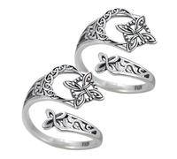 Generico Witch Knot Adjustable Ring for Women | Vintage Bohemian Celtic Open Ring Jewelry | Gothic Zinc Alloy FashionRing | Girls Rings for Wedding Daily Wear Travel Gift