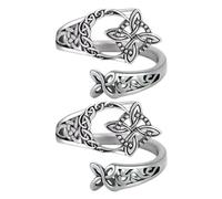 Generico Witch Knot Ring - Adjustable Celtic Open Ring | Geometric Cross-Shaped Hollow Out Design | Wards Off Negative Energy | Timeless Vintage Style For Women