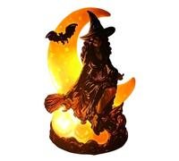 Generico Witch Lamp, Spooky Resin Halloween Ambiance Decorative Light Decor