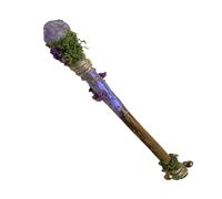 Generico Witch Wand - 16cm Crystal Wand | Cosplay Prop Raw Stone Crystal Şceрter Fluorite Rose Quartz Amethyst | Decorative Meditation Divination Ritual Decor Bedroom Nightstand