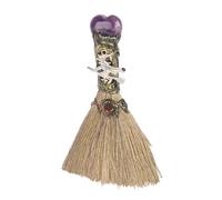 Generico Witches Broom, Compact Healing Crystal Witch Altar Broom, Cleansing Healing Supplies Halloween Home Decoration for Dormitory Apartment Bathroom Kitchen den Restaurant