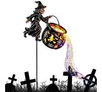 Generico Witches Cauldron Light - Iron LED Halloween Garden Stake