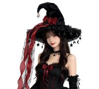 Generico Witches Hat | Wide Brim Gothic Bow Halloween Cosplay Costumes