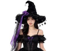 Generico Witches Hat | Wide Brim Gothic Bow Halloween Cosplay Costumes