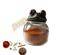 Generico Witchy Frog - Holder Bottles with Frog Lids | 3pcs Handcrafted Gothic for Candy Coffee Cookie Kitchen Vanity Food Sugar Flour