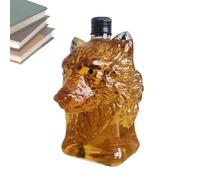 Generico Wolf Whiskey Bottle 12cm Animal Glass Decanter For Bar Decor