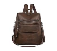 Generico Women Bag, Large Capacity Bookbag, Stylish Tassel Zipper Pendant 13.39x6.3in, Versatile & Spacious Bag, Pu Leather Backpack for Girls, Work and School