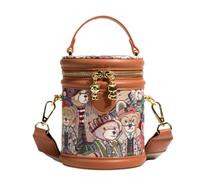 Generico Women Bucket Purse - PU Leather | Retro Bear Shoulder Bag