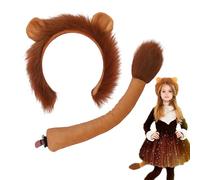 Generico Women Costume Lion Ears | Leone Ears Tail Animal Head Abch per cosplay, casa e feste in coppia Halloween Kids Up per fotografia, feste di compleanno