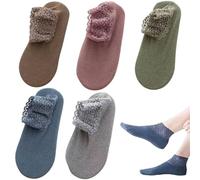 Generico Women Fashion Lace Warmer Socks, Solid Color Soft Warmer Socks with Lace Trim, Autumn And Winter Homes Floor Sock