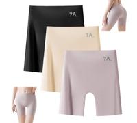 Generico Women High-Waist Ice Silk Underwear with Tummy-Control Hip-Lifting - Ultra Slim Traceless Shapewear IceSilk Panties (3Pcs b,L)
