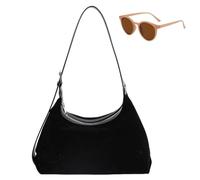 Generico Women’s Soft Suede Slouchy Hobo Bag, Roomy Vintage Shoulder Bag for Fall Winter, Trendy Elegant Large Capacity Crossbody