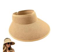 Generico Women Sun Hat - Open Top UV Blocking Adjustable Beach Hat for Outdoor Activities | Foldable Breathable Material with Wide Brim Coverage, Vacation Hiking Gardening for Fishing Summer Headwear