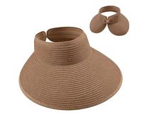 Generico Women Sun Hat - Open Top UV Blocking Adjustable Beach Hat for Outdoor Activities | Foldable Breathable Material with Wide Brim Coverage, Vacation Hiking Gardening for Fishing Summer Headwear