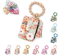 Generico Women's Boho Beaded Wallet, 2025 New Boho Style Beaded & Tassel Decorated Keychain, Credit Card Wristlet Wallet (5)