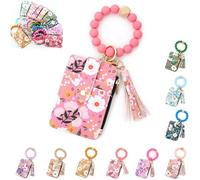 Generico Women's Boho Beaded Wallet, 2025 New Boho Style Beaded & Tassel Decorated Keychain, Credit Card Wristlet Wallet (3)