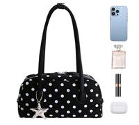 Generico Women's Bowler Bag - Vintage Handbag with Zipper Closure