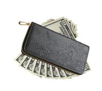 Generico Womens Clutch Purse, Zipper Coin Pouch, Leather Card Holder, Portable Slim Multi Compartment Sturdy Elegant Style, for Ladies Mothers Wives Daily Shopping Office Travel Party