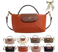 Generico Women's Fashion Colorblock Mini Crossbody Bag,Mini Shoulder Purses with Adjustable Strap,Solid Color Nylon Square Handbags