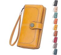 Generico Women's Fashion Zipper Wallet, Card Holder Zipper for Women (Yellow)