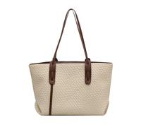 Generico Women's Handbag, Urban Lattice, Woven Leather Tote, Versatility with Soft-Shell Build, Strong Leather Texture, Foldable Carryall with Design, Vacation Bag for Shopping & Beach