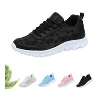 Generico Women's Luxurious Orthopedic Sneakers, Orthopedic Sneakers for Women, Lace Print Hollow Breathable Mesh Shoes, with Arch Support (Black,43)