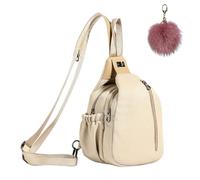 Generico Women's Multiple Compartments Large Capacity Backpack,Mini Crossbody Shoulder Purse,Waterproof Sports Chest Bag for Travel