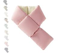 Generico Womens Puffer Scarf, Winter Warm Solid Color Fluffy Scarf, Lightweight Neckwarmer Solid Color Neck Wrap for Winter (Pink)