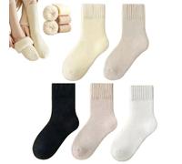 Generico Women's Soft Plush House Sock, Novelty Multicolor Thick Comfy Warm Socks (5PCS-A)