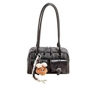 Generico Women's Stylish Plaid Tote Bag,Fall Winter Underarm & Shoulder Bag,Top Handle Purse for Shopping & Commuting (Black)