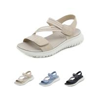 Generico Women's Summer Fisherman Sandals Adjustable Breathable arch support wedge Orthopedic with Arch Support for Beach Hiking for Women Casual Flat Sandals (Apricot,41)