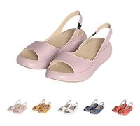 Generico Women's Summer Sandals Ultra-Comfy Casual Flat Orthotic Slippers for Shoes Platform Sandals Suitable For All Foot Shapes (Pink,37)