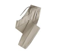 Generico Women's Ultra Stretch Ice Silk Comfort Casual Pants - Ice Silk Pants, Comfortable High-Waisted Active Trousers (Khaki - Jogger,0X)
