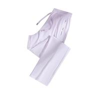Generico Women's Ultra Stretch Ice Silk Comfort Casual Pants - Ice Silk Pants, Comfortable High-Waisted Active Trousers (Light Purple - Straight,3X_l)