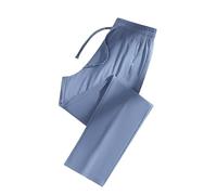 Generico Women's Ultra Stretch Ice Silk Comfort Casual Pants - Ice Silk Pants, Comfortable High-Waisted Active Trousers (Haze Blue - Straight,3X)