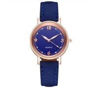 Generico Women's Vintage Leather Strap Watch - Gold-Toned Round