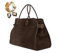 Generico Women's Vintage Top Handle Handbag, Trendy Large Capacity Suede Crossbody, Casual Hobo PU Leather Work Shoulder Bag