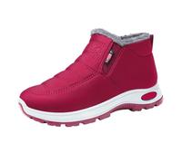 Generico Women's Warm Sheepskin-Lined Boots Ladies Winter Snow Boots Lightweight Waterproof Fur Fuzzy Thermal Soft Booties (4,38)