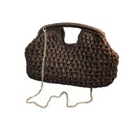 Generico Women's Woven Straw Clutch - Large Summer Beach Handbag