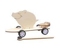 Generico Wood Building Kits, Magnetic Assembly Vehicle, Decorative Desktop Display, 6.3x2.36x3.54 inches Craft Model with Moving Wheels, STEM Toy for Boys, Girls, Educational Science and Home Play