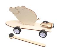 Generico Wood Building Kits, Magnetic Assembly Vehicle, Decorative Desktop Display, 6.3x2.36x3.54 inches Craft Model with Moving Wheels, Ideal for Boys, Girls, Educational Science and STEM Toy