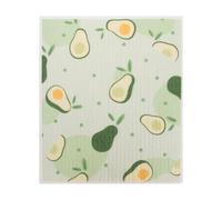 Generico Wood Pulp Cotton Dishcloth | 7 Inch, Absorbent & Fast Drying, Cartoon Fruit Print | Kitchen Washcloth | Non-Scratch Scrubber For Dishes, Countertops