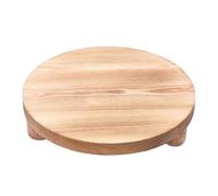 Generico Wood Riser |10x10x1.97 inches Round Plant Stan d Display Stan d Ri ser,Bathroom Decorative Tray, Farmhouse Wooden Ris er Soapy Stand, Indoor Wooden Tray Table Countertop Sink Kitchen Decor